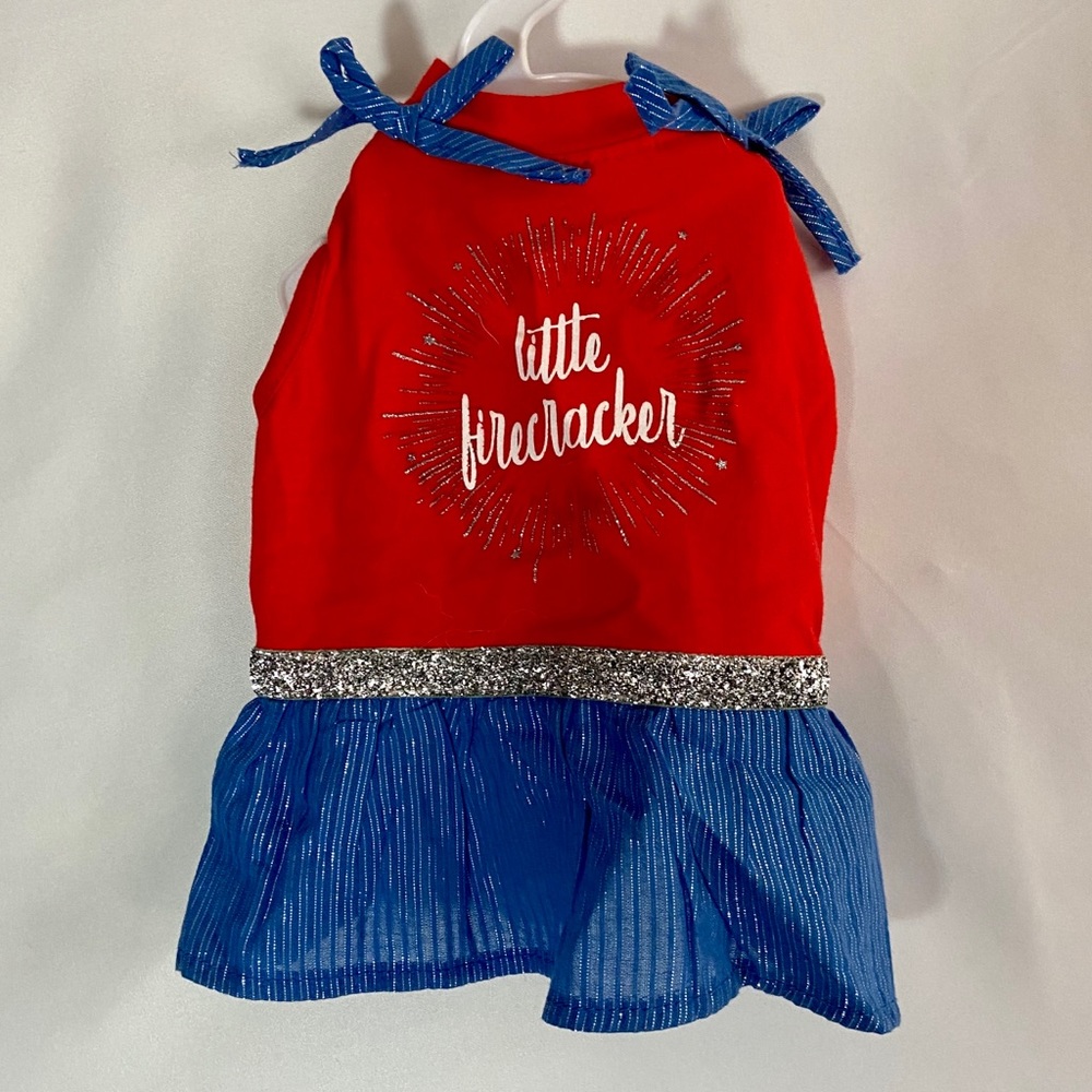 Top Paw Little Firecracker Dog Dress XS NEW